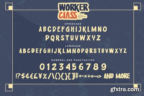 Worker Class - Classic Boldmark Font