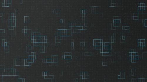 Videohive - Abstract Blue Cube Line Animated - 34131984 - 34131984