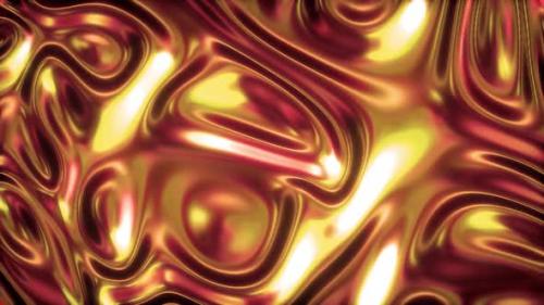 Videohive - Wavy Glossy Orange Color Surface - 34133100 - 34133100