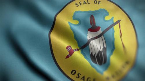 Videohive - Flag Of The Osage Nation Angle - 34133204 - 34133204