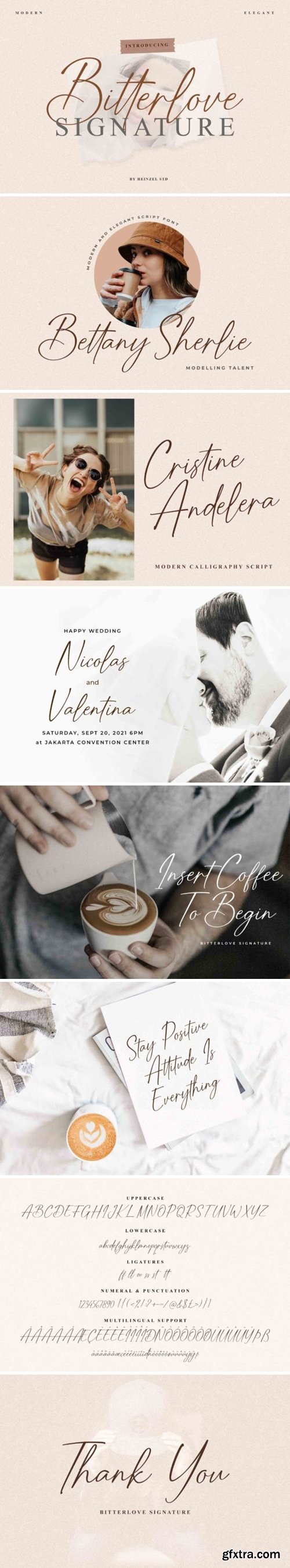 Bitterlove Signature Font