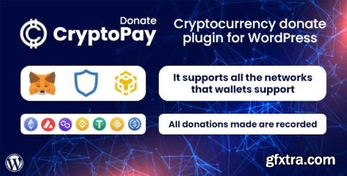 CodeCanyon - CryptoPay Donate v1.0.1 - Cryptocurrency donate plugin for WordPress - 34241416