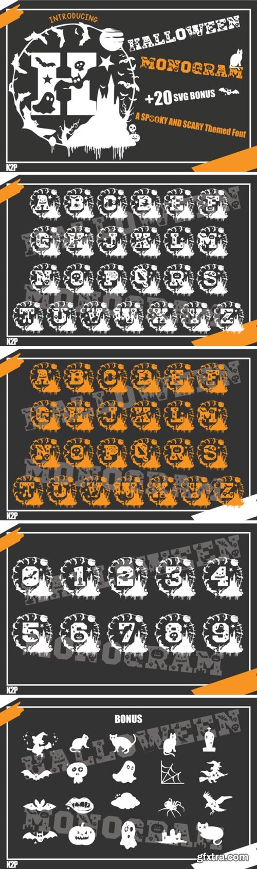 Halloween Monogram Font