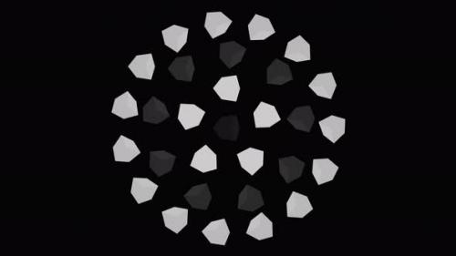 Videohive - Monochrome geometric shapes on a black background - 34168420 - 34168420