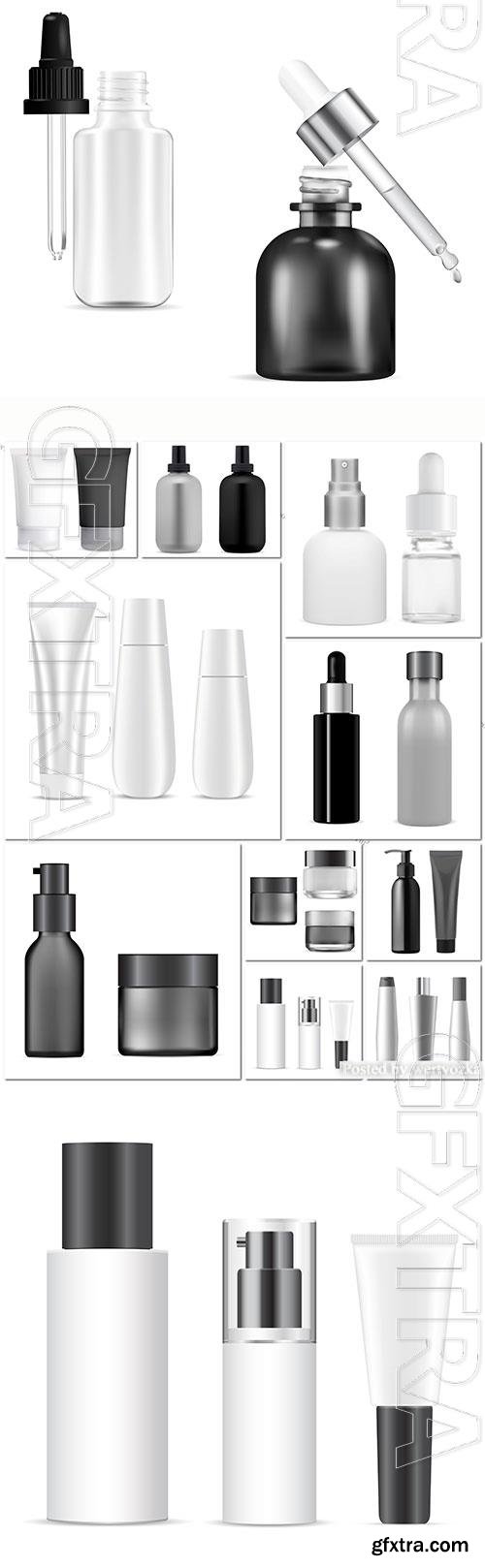 Bottle cosmetic vector package design