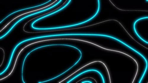 Videohive - Concept 4-T1 Abstract Liquid Lines Cyan Animation Background - 34158714 - 34158714