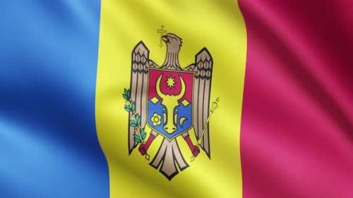 Videohive - Moldovan flag | Flag of Moldova | UHD | 60fps - 34162468 - 34162468