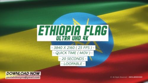Videohive - Ethiopia Flag - Ultra UHD 4K Loopable - 34162907 - 34162907
