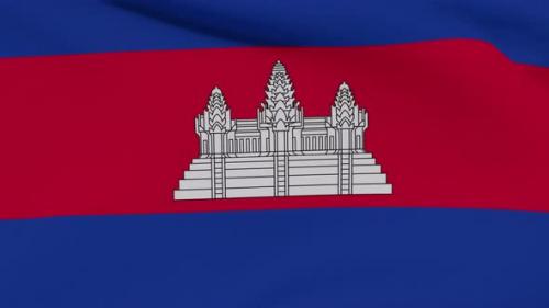 Videohive - Flag Cambodia Patriotism National Freedom Seamless Loop - 34164011 - 34164011