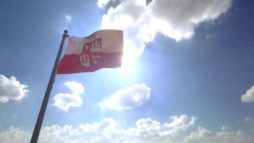 Videohive - Zwickau City Flag (Germany) on a Flagpole V4 - 4K - 34166549 - 34166549