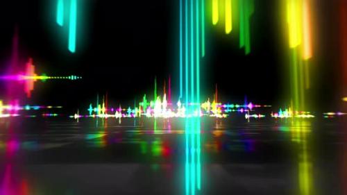 Videohive - Audio spectrum music neon sign abstract loopable hyperspace - 34237406 - 34237406
