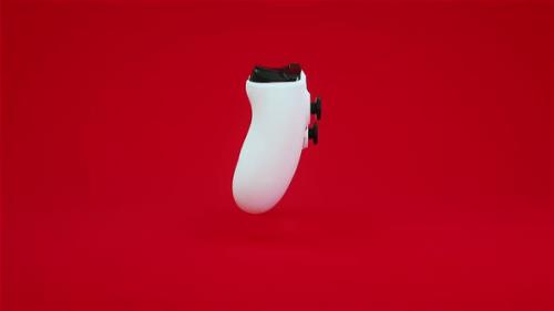 Videohive - Game Joystick on a Red Background - 34238114 - 34238114