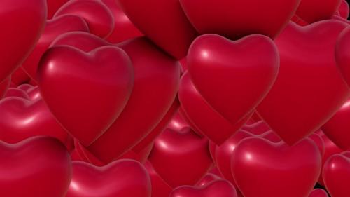 Videohive - Hearts Red Falling - 34241089 - 34241089