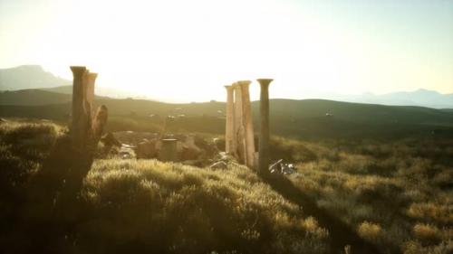 Videohive - Old Roman Temple Ruins at Sunset - 34249552 - 34249552