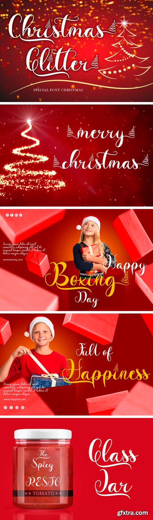 Christmas Glitter Script Font