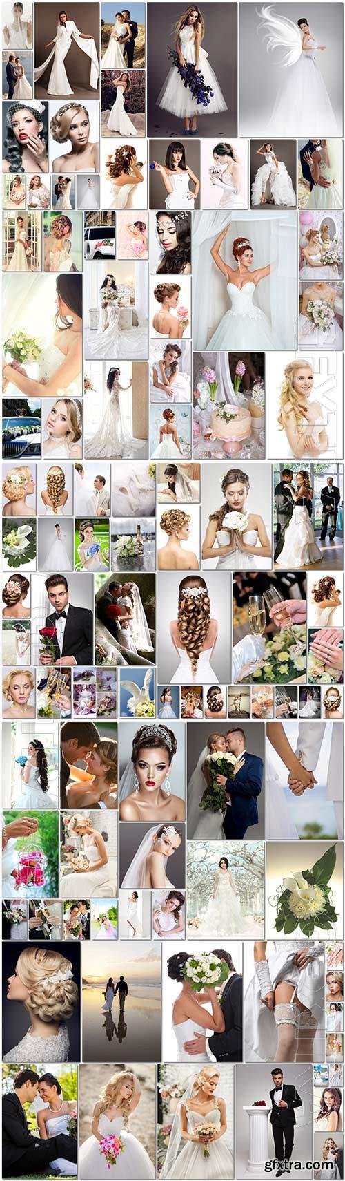 100 Bundle beautiful bride and groom, wedding stock photo vol 7