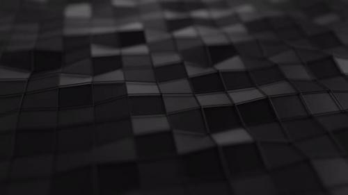 Videohive - Animated Low Poly Wavy Black Background - 30072549 - 30072549