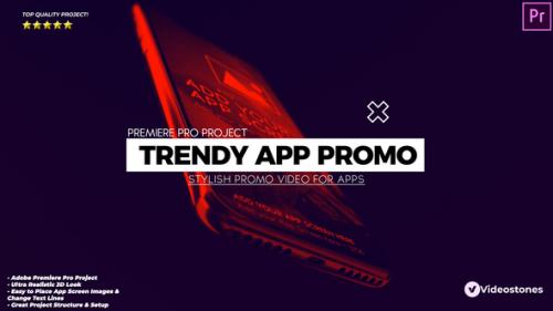 Videohive - Trendy App Promo - 3d Mobile App Mockup Demonstration Video Premiere Pro - 34361510 - 34361510