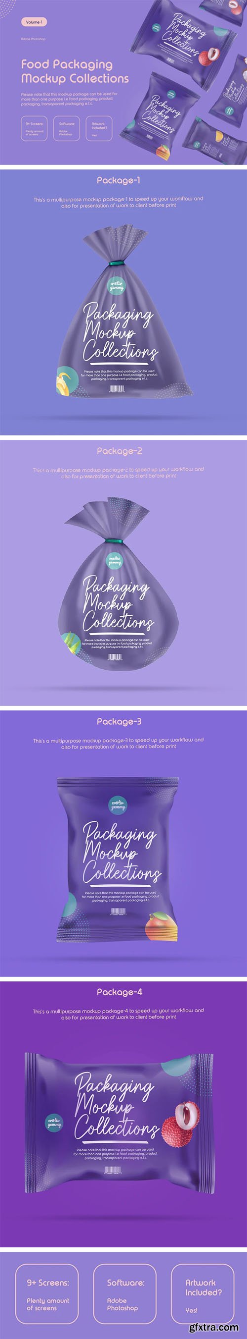 10 Food Packaging PSD Mockups Templates