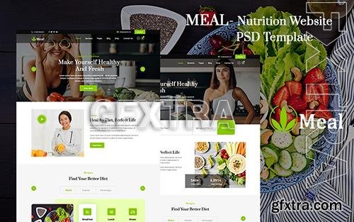 Meal - Nutrition Website PSD Template o99226