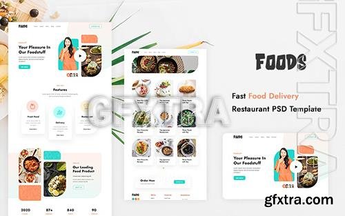 Fast Food Delivery Restaurant PSD Template o176803