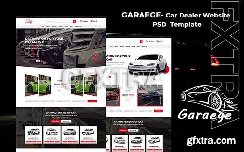 Garaege -Car Dealer Website PSD Template o98015