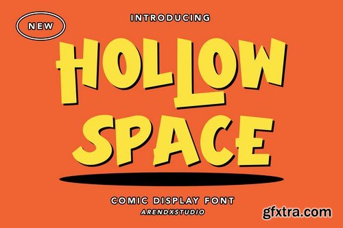 Hollow Space - Comic Display Font