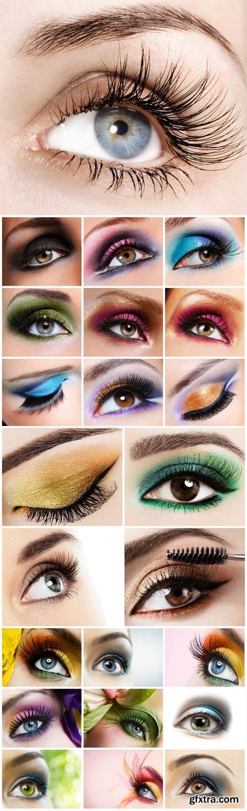 Eyes and eye makeup stock photo