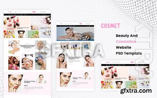Beauty And Cosmetics Website PSD Template o100479