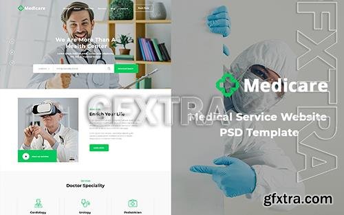 Medicare -Medical Service Website PSD Template o176806