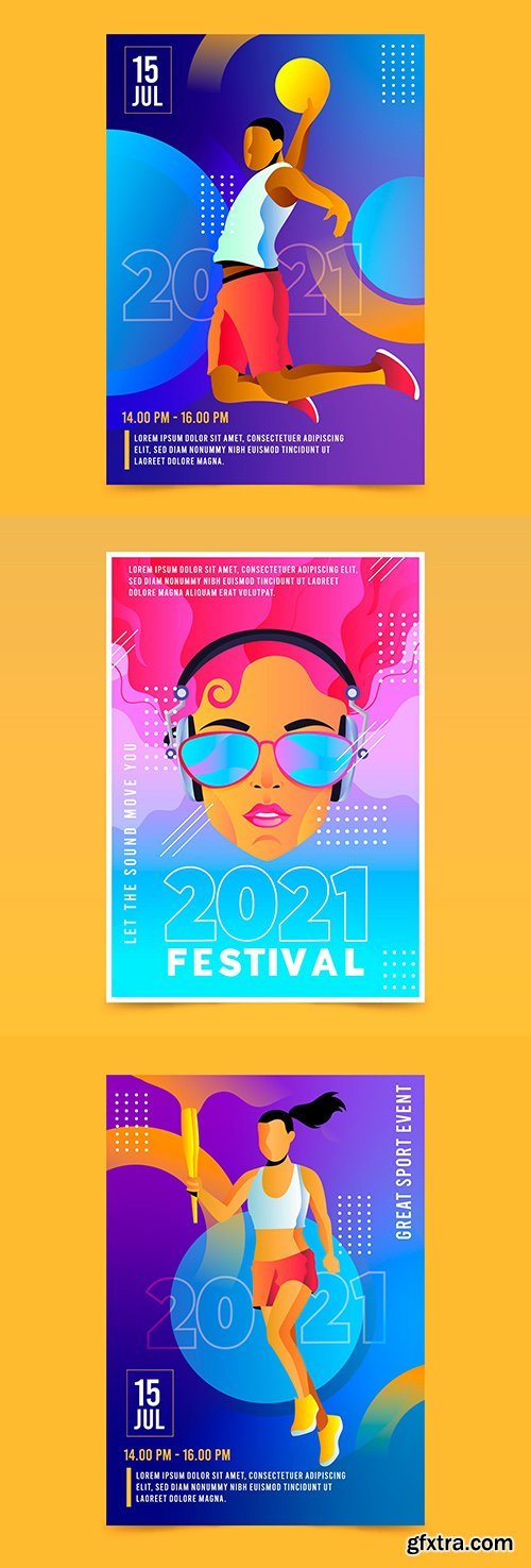 Poster of sports and musical event of 2021