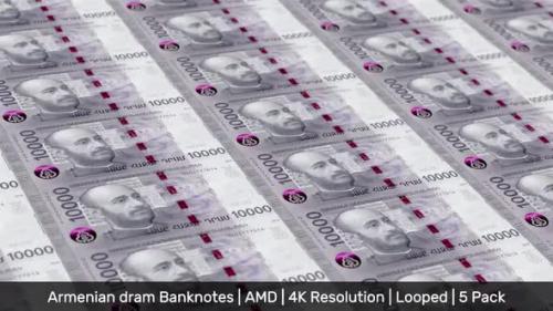 Videohive - Armenia Banknotes Money / Armenian dram / Currency ֏ / AMD / 5 Pack - 4K - 34471844 - 34471844