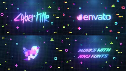 Videohive - Cyberpunk Logo And Title || FCPX - 34446552 - 34446552