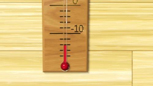 Videohive - Animation of thermometer on the wooden background - 30306715 - 30306715