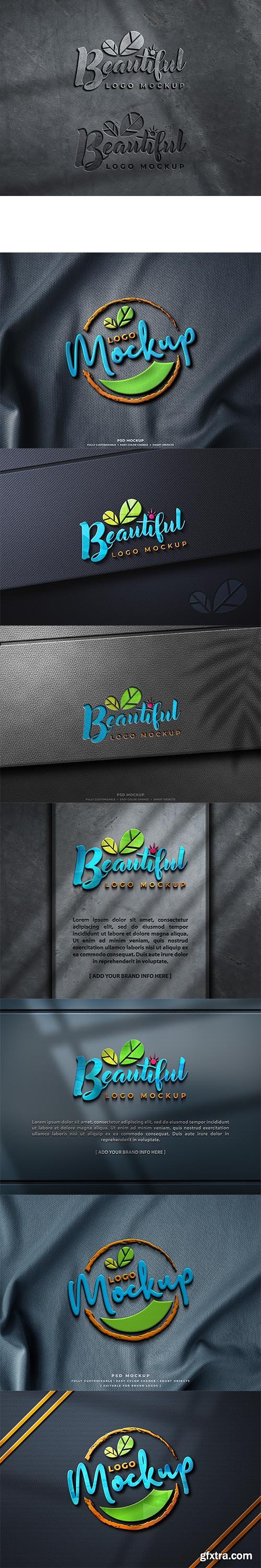 3d embroidery logo patch emblem or badge mockup