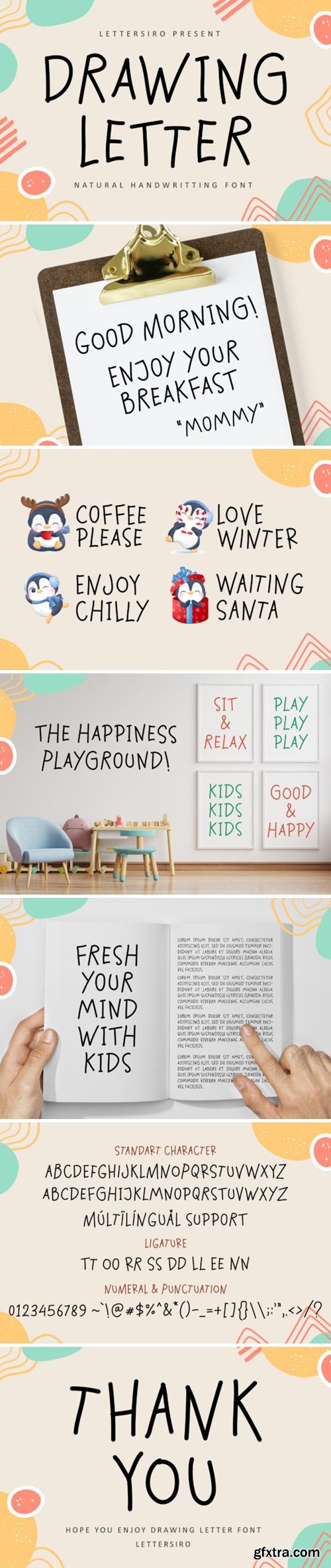 Drawing Letter Font GFxtra
