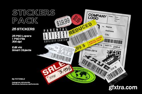 CreativeMarket - Stickers Pack 6522642