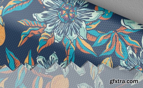CreativeMarket - Fabric Swatches Mockup 6482265