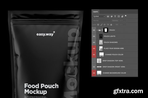 CreativeMarket - Matte Stand Up Pouch PSD Mockups Set 6233236
