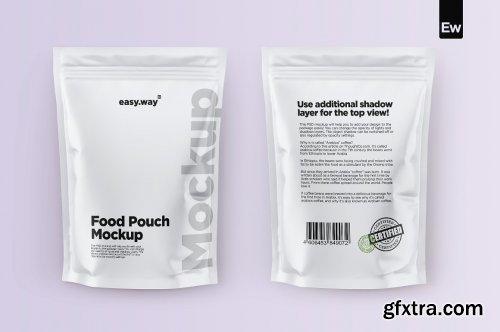 CreativeMarket - Matte Stand Up Pouch PSD Mockups Set 6233236