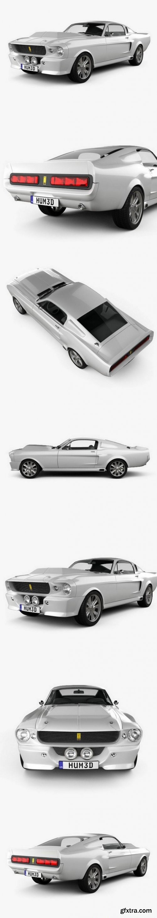 Ford Mustang Shelby GT500 Eleanor 1967 3D Model