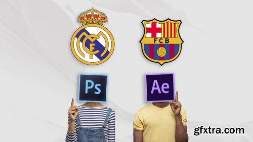 Logo Animation "FC Barcelona Vs Real madrid" - After effects