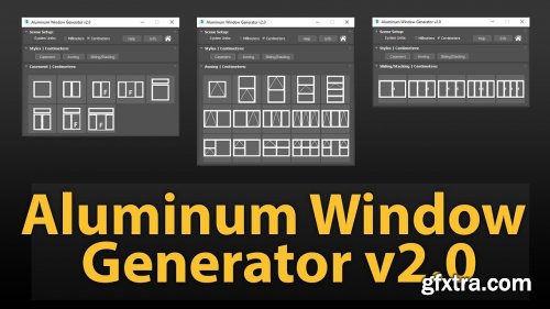 Aluminum Window Generator v2.0 for 3ds Max