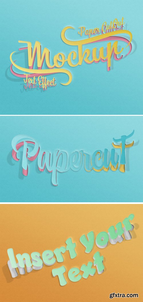 Paper Cutout Text Effect Mockup