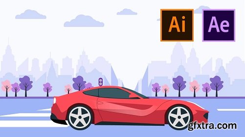 Learn How to Draw and Animate a Car and a Street by Using Illustrator and After Effects (beginner)