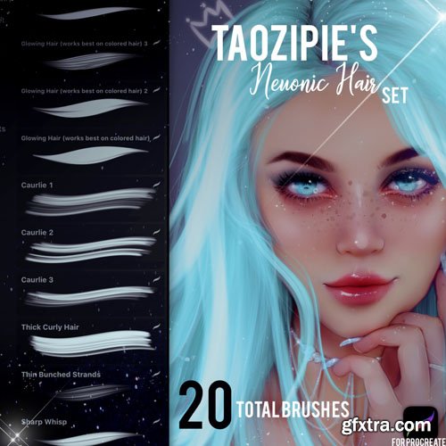 Hair Brush Pack for Procreate Hair Brush Pack for Procreate