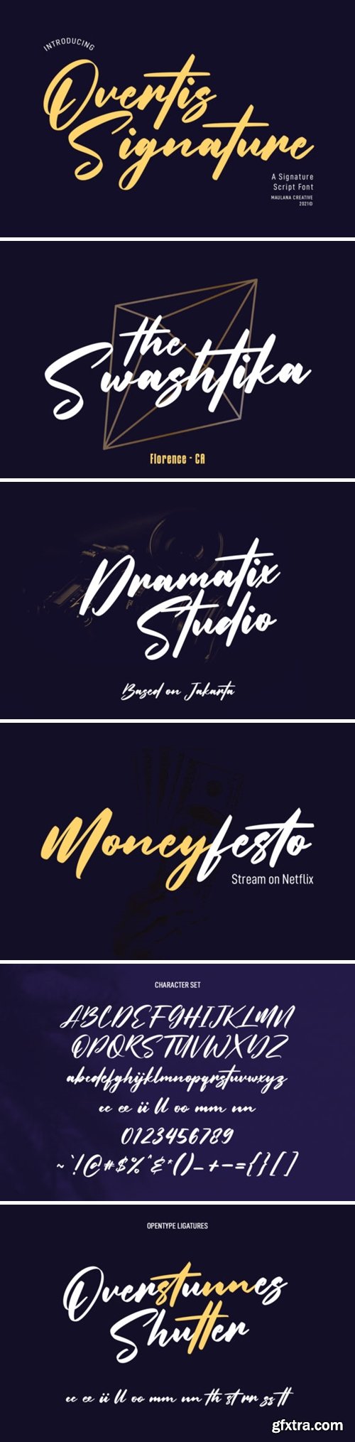 Overtis Signature Font
