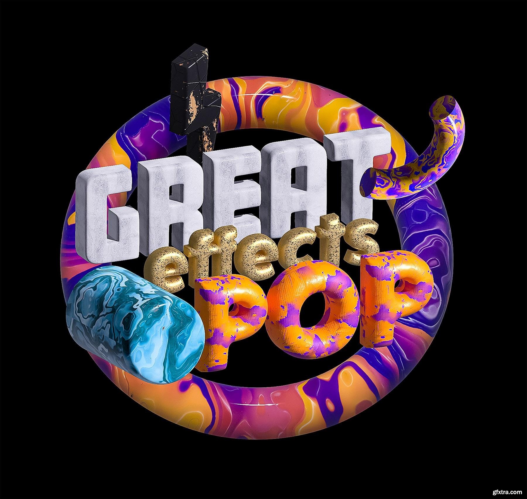 Create 3D Text And Objects In Adobe Illustrator GFxtra