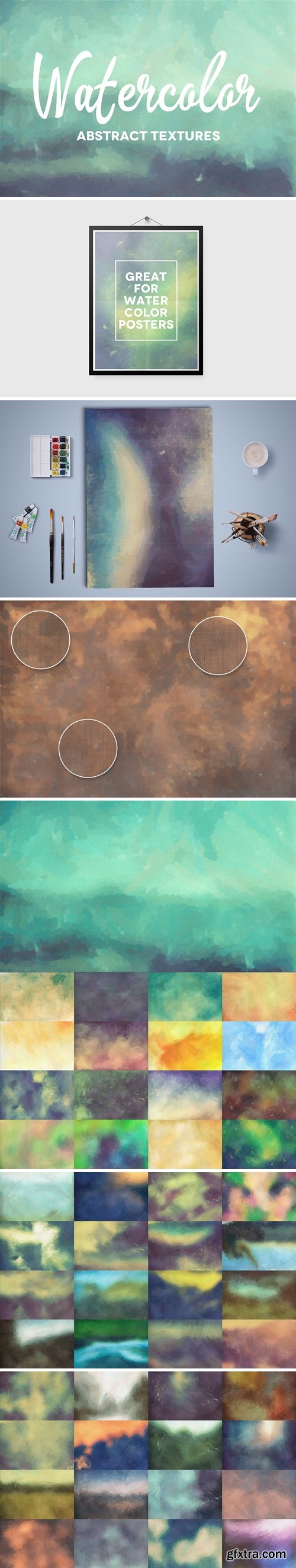 50 Abstract Watercolor Textures