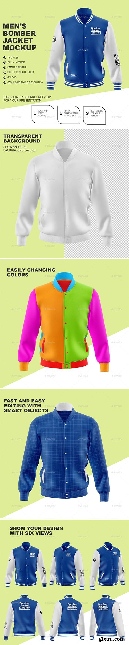 GraphicRiver - Men\'s Bomber Jacket Mockup 34483624